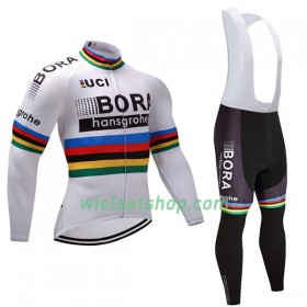 Fietskleding Dames (Fietsshirt Lange Mouw + Lange Koersbroek) 2017 Bora-Hansgrohe N002